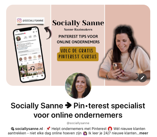 Socially Sanne Pinterest account