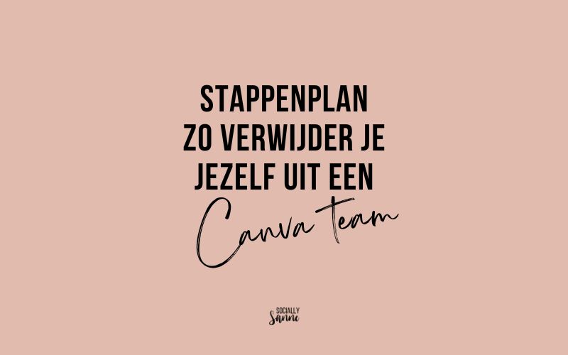 Hoe verwijder je jezelf uit een Canva-team?